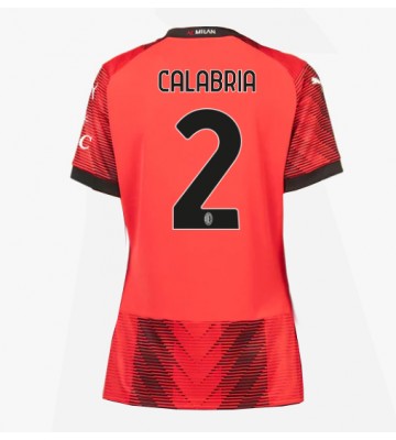 AC Milan Davide Calabria #2 Hjemmebanetrøje Dame 2023-24 Kort ærmer